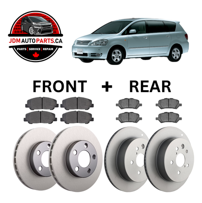2001-2009 TOYOTA IPSUM FULL BRAKE PAD AND ROTOR PACKAGE (ACM21 / ACM26)