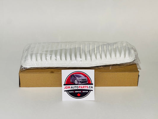 ENGINE AIR FILTER FOR 1ST GEN 2.4L TOYOTA ALPHARD AND ALPHARD HYBRID MADE FOR VINS ANH10 ANH15 AND ATH10 WITH JDMAUTOPARTS.CA INFO CARD 