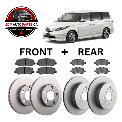 2004-2013 HONDA ELYSION FULL BRAKE PAD AND ROTOR PACKAGE (RR1/2/3/4/5/6)