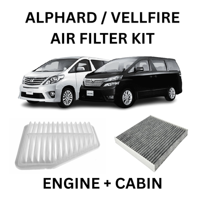 2008-2014 TOYOTA ALPHARD / VELLFIRE ENGINE + CABIN AIR FILTER KIT