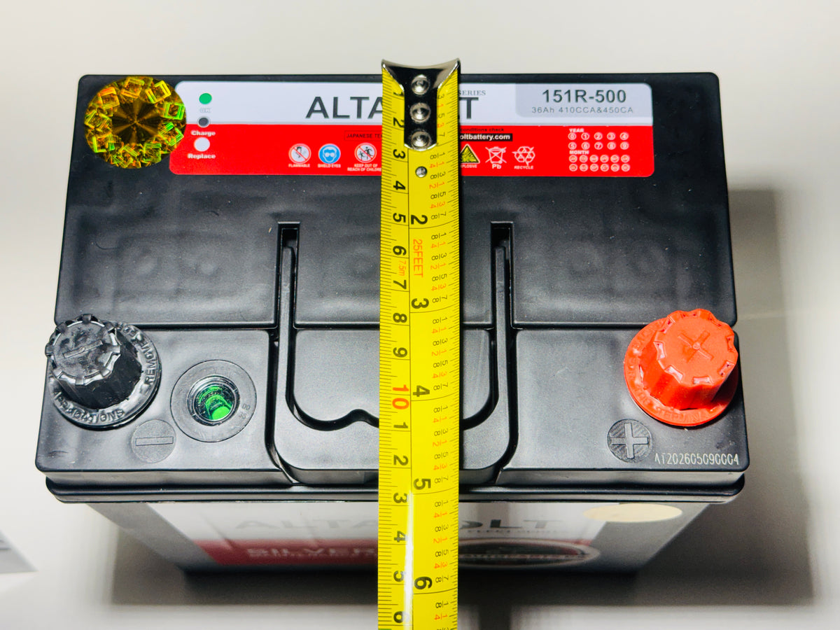 151R 12V BATTERY WITH SAE TO JIS JDM JAPANESE POST ADAPTER FOR SMALL CARS AND KEI CARS / TRUCKS