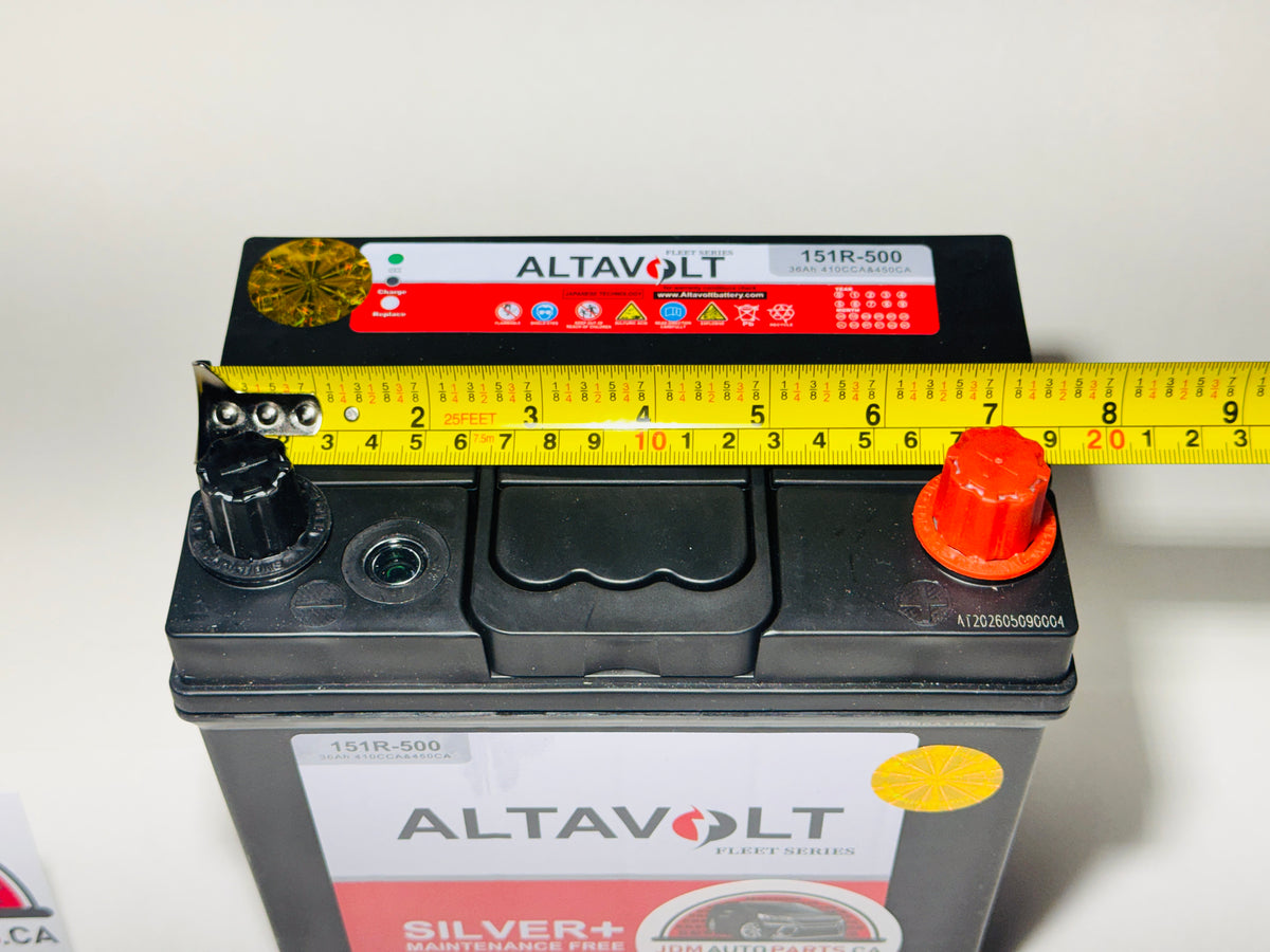 151R 12V BATTERY WITH SAE TO JIS JDM JAPANESE POST ADAPTER FOR SMALL CARS AND KEI CARS / TRUCKS
