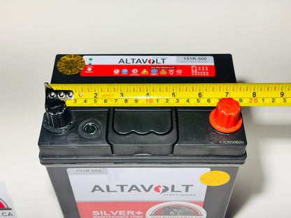 151R 12V BATTERY WITH SAE TO JIS JDM JAPANESE POST ADAPTER FOR SMALL CARS AND KEI CARS / TRUCKS