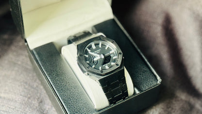 CUSTOM “CASIOAK” G-SHOCK WITH MODIFIED CASE/STRAP NEW ORIGINAL
