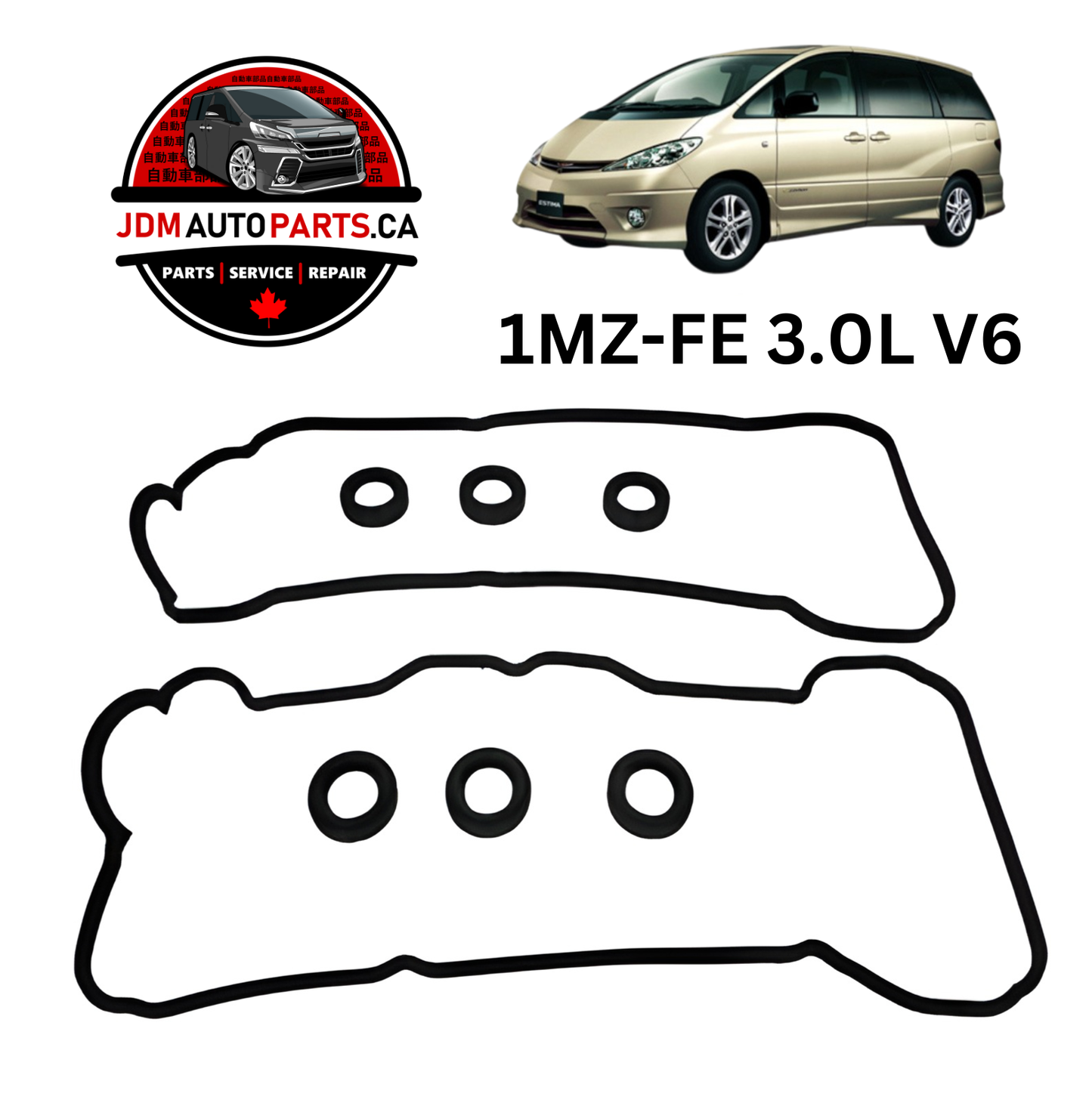 2000-2005 toyota estima valve cover gasket kit mcr30 mcr40 v6 3l 1mz-fe 