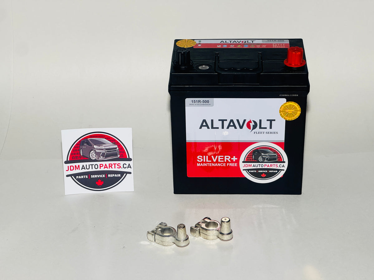 151R 12V BATTERY WITH SAE TO JIS JDM JAPANESE POST ADAPTER FOR SMALL CARS AND KEI CARS / TRUCKS