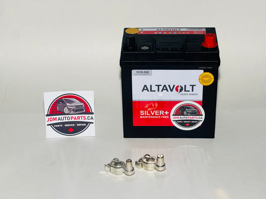 151R 12V BATTERY WITH SAE TO JIS JDM JAPANESE POST ADAPTER FOR SMALL CARS AND KEI CARS / TRUCKS