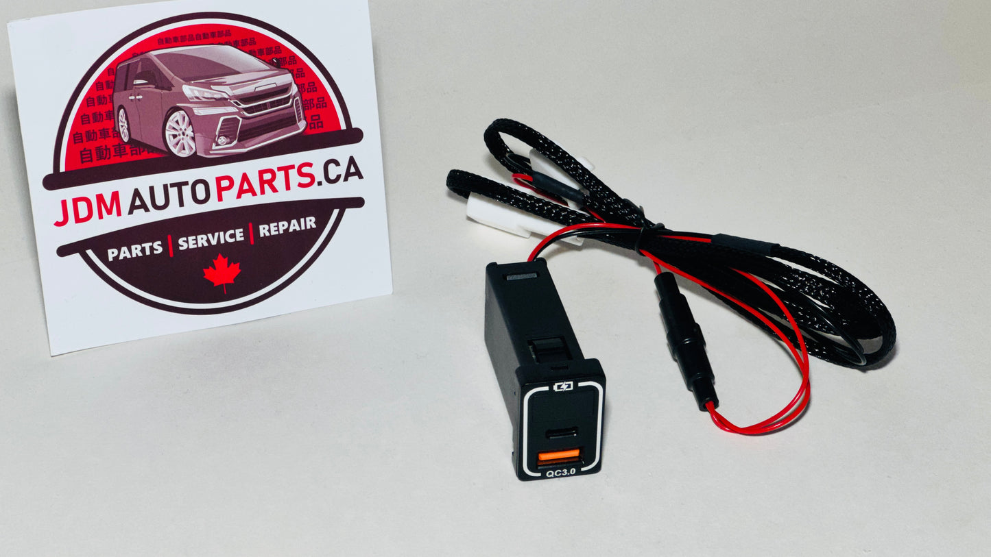 2008-2014 TOYOTA ALPHARD / VELLFIRE USB-C & USB-A CHARGING SOCKET