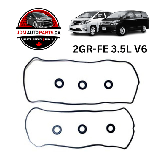 Valve cover gasket set with '2GR-FE 3.5L V6' text and JDM Auto Parts CA logo.