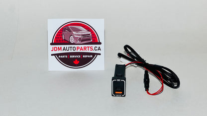 PICTURE OF PLUG AND PLAY USB C AND USB A CHARGING SOCKET FOR 2008-2014 TOYOTA ALPHARD AND VELLFIRE