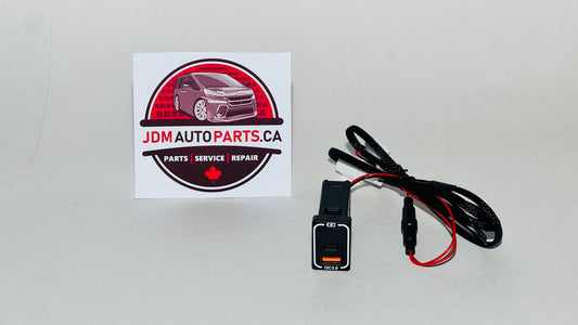 PICTURE OF PLUG AND PLAY USB C AND USB A CHARGING SOCKET FOR 2008-2014 TOYOTA ALPHARD AND VELLFIRE